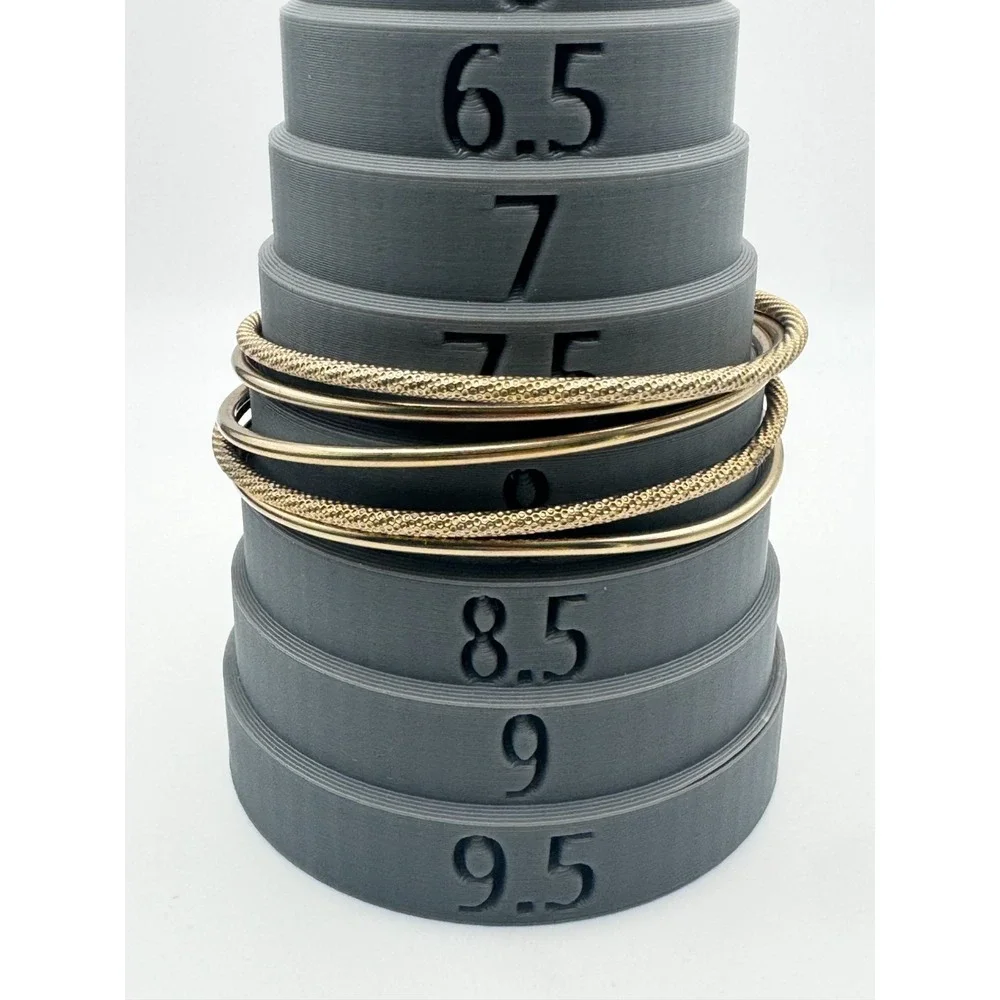 Vintage REINAD Bangle Set Multi Strand Interlocking Rolling Bracelet 5th Ave NY